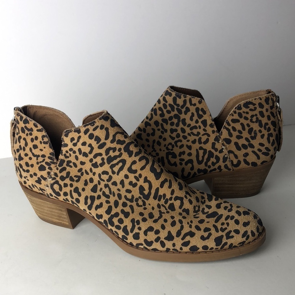 BP Leopard Ankle Booties 8.5